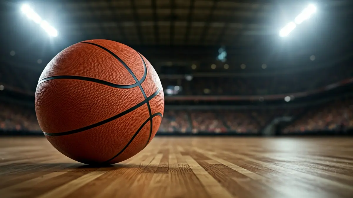 Imagen genérica de un balón de baloncesto en una cancha.
