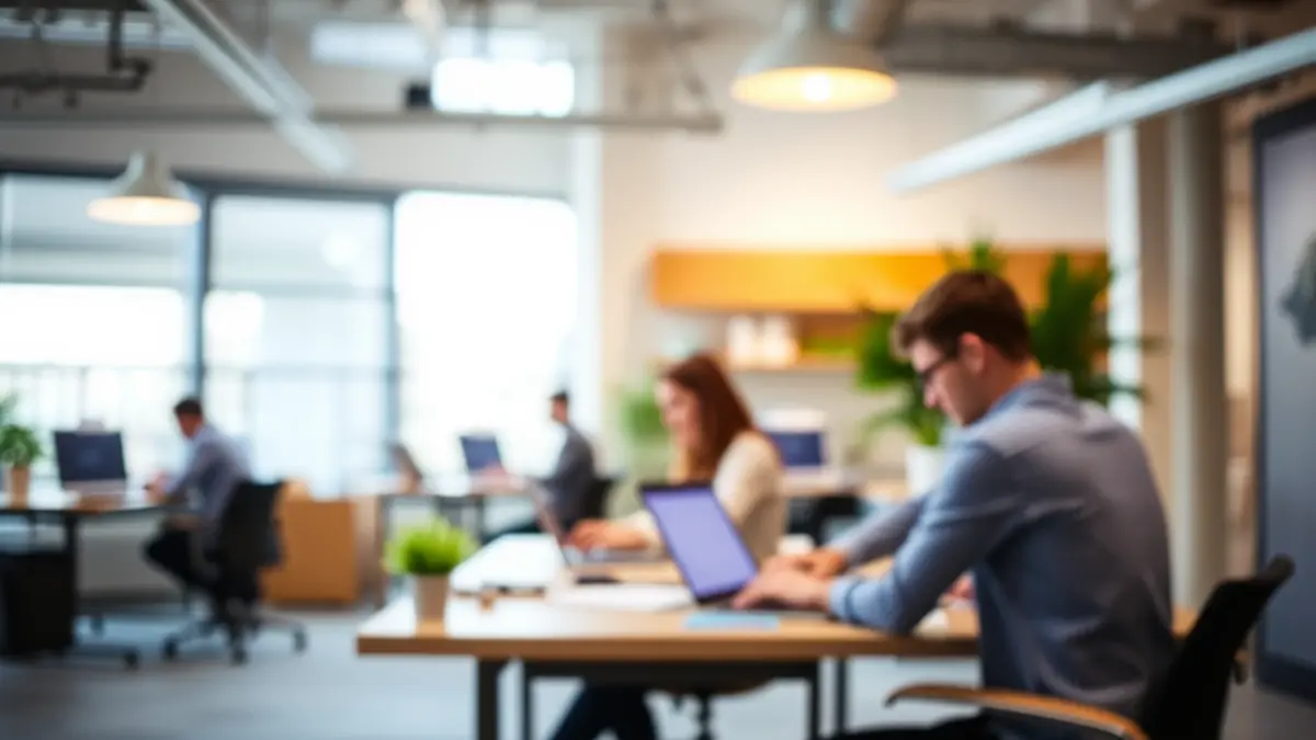 Imagen genérica de un espacio de trabajo moderno y flexible.