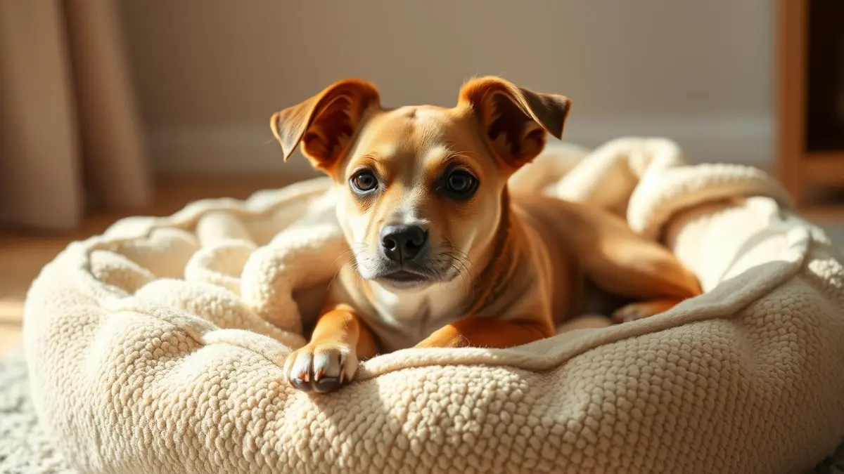 Generic image of a comfortable and cozy dog bed.