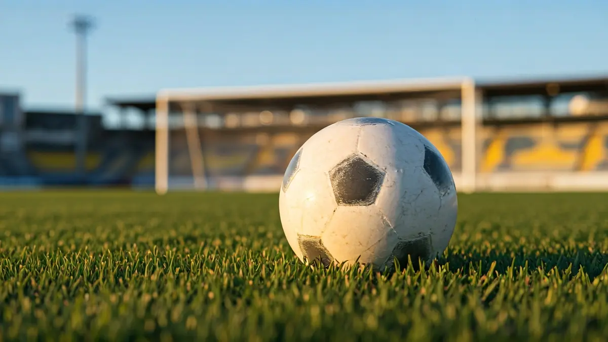 Imagen genérica de un balón de fútbol en el césped de un estadio.