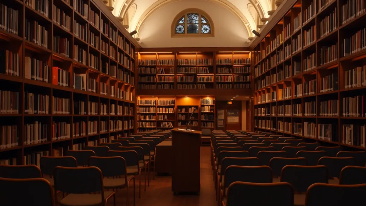 Generic image of a book presentation or reading atmosphere.