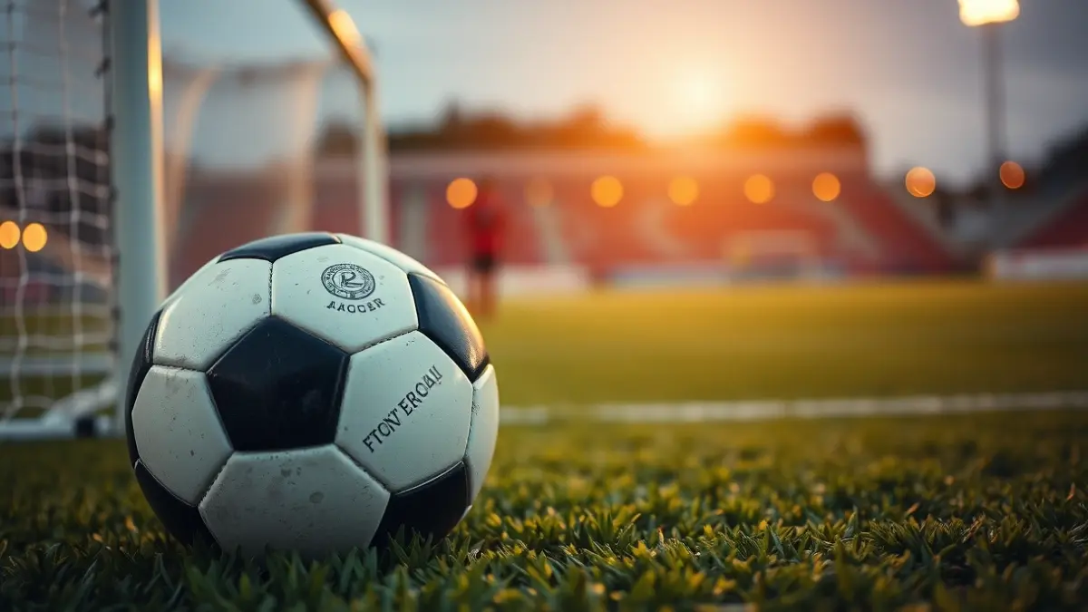 Imagen genérica de un balón de fútbol sobre césped artificial.