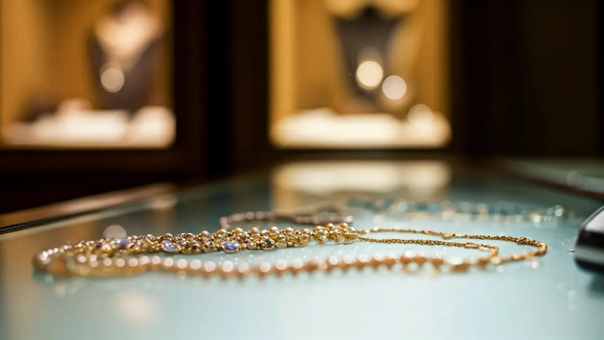 Vitrina de joyería rota tras un asalto en El Carrizal, Ingenio.