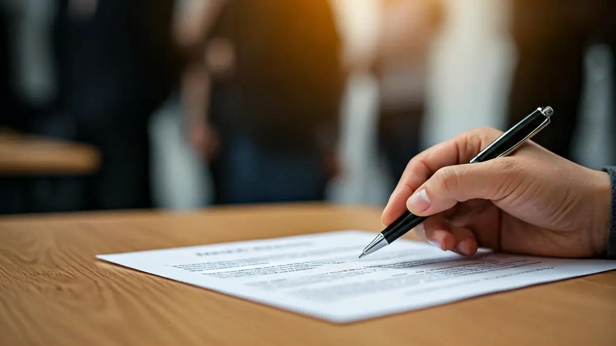 Imagen genérica de una persona revisando un contrato de alquiler.