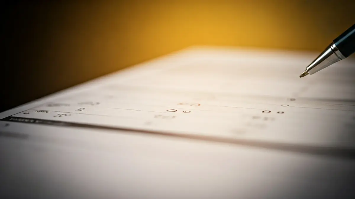 Imagen genérica de un calendario escolar con fechas destacadas.