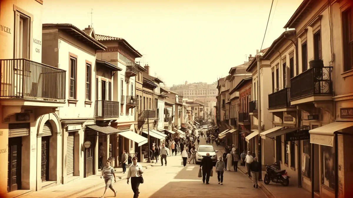 Imagen genérica de una calle antigua de barrio con edificios históricos.