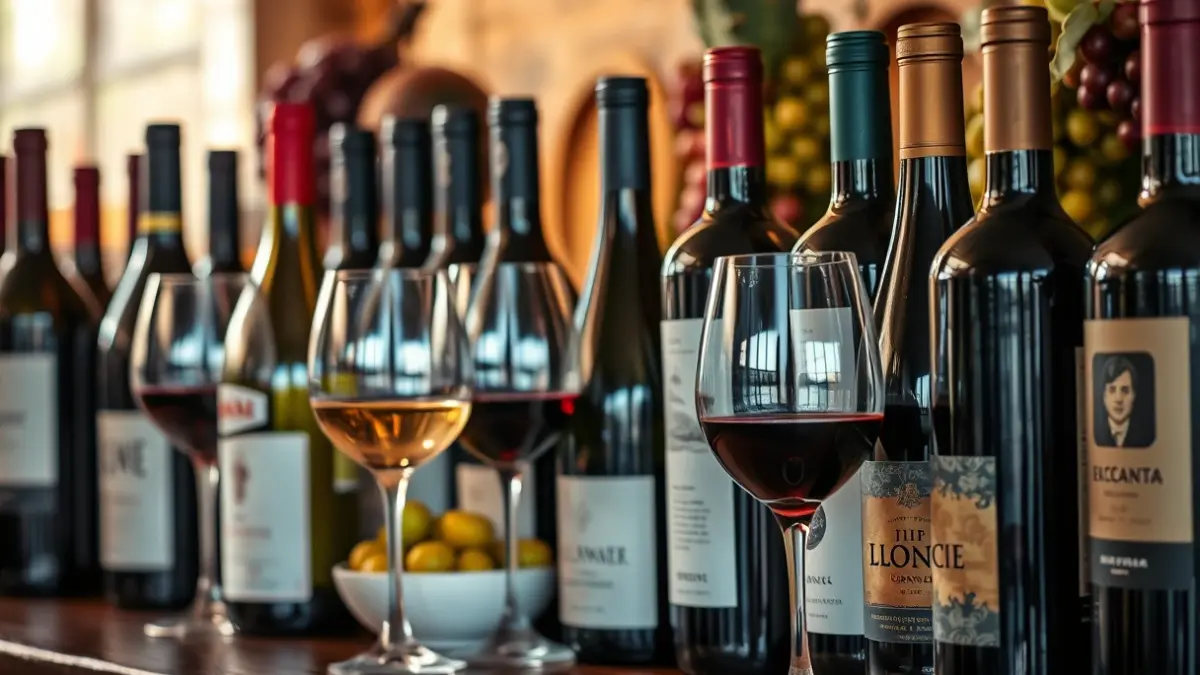 Imagen genérica de vinos y productos agroalimentarios premiados en un certamen.