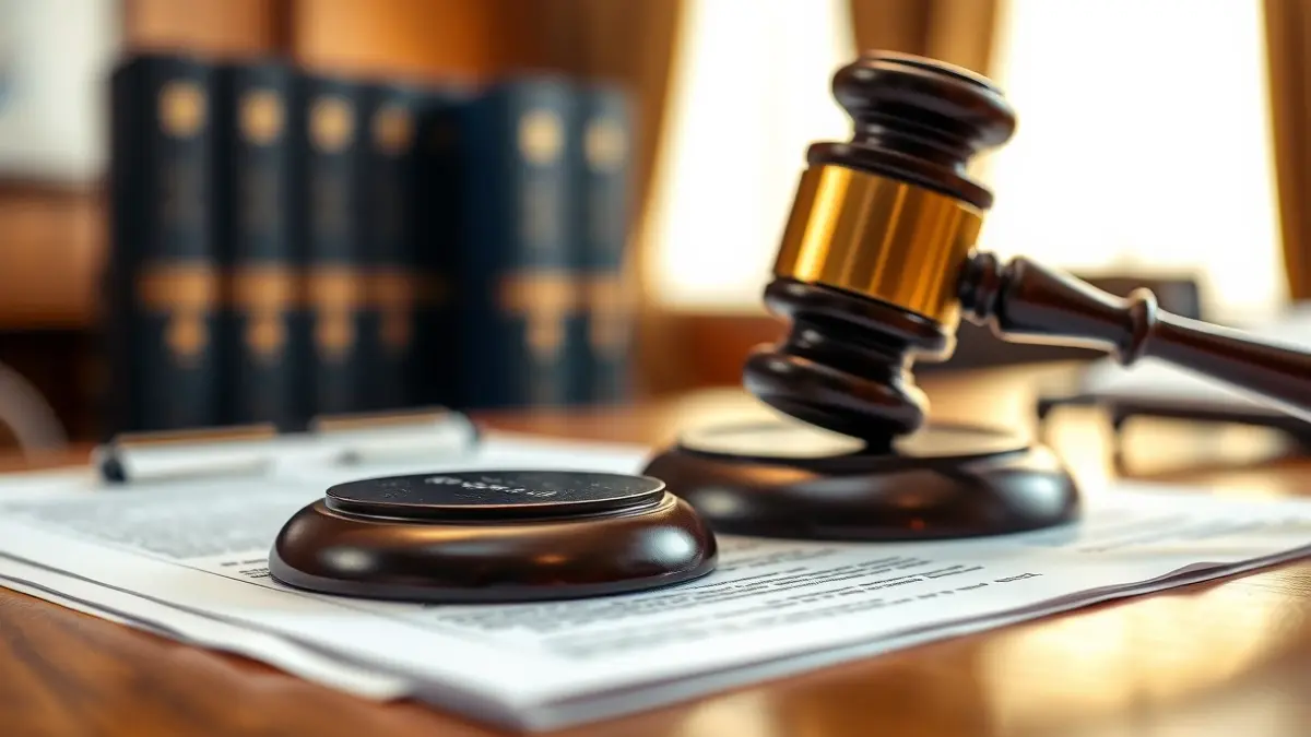 Generic image of a gavel on a desk, symbolizing administrative decisions.