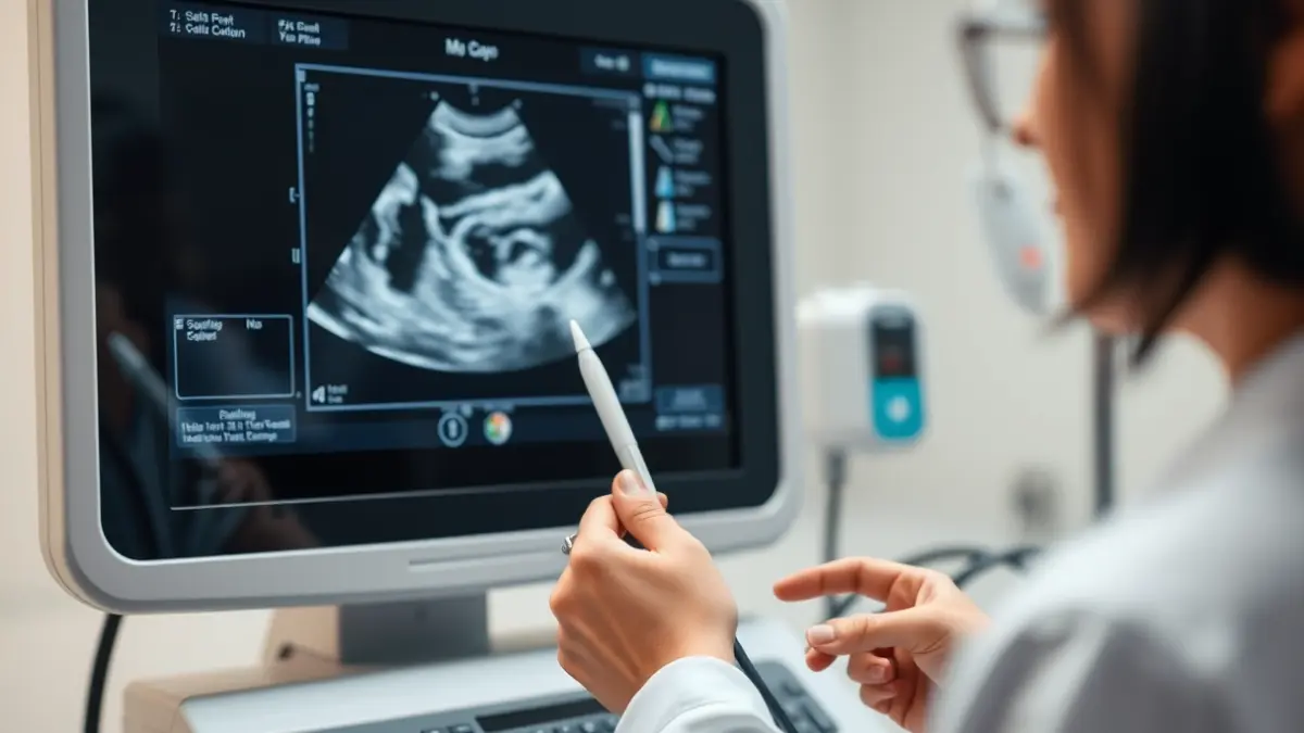 Generic image of a modern ultrasound machine in a hospital.
