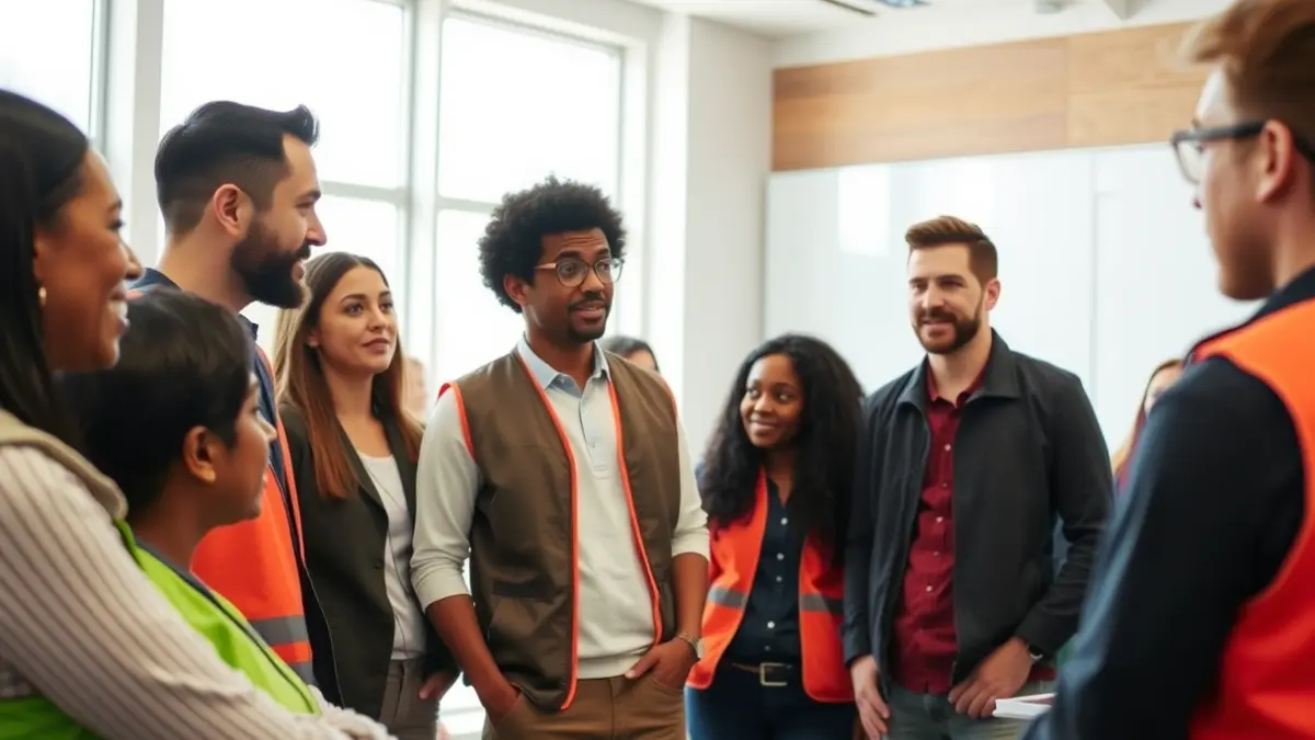 Generic image of a group of people in a training environment, symbolizing support and learning.