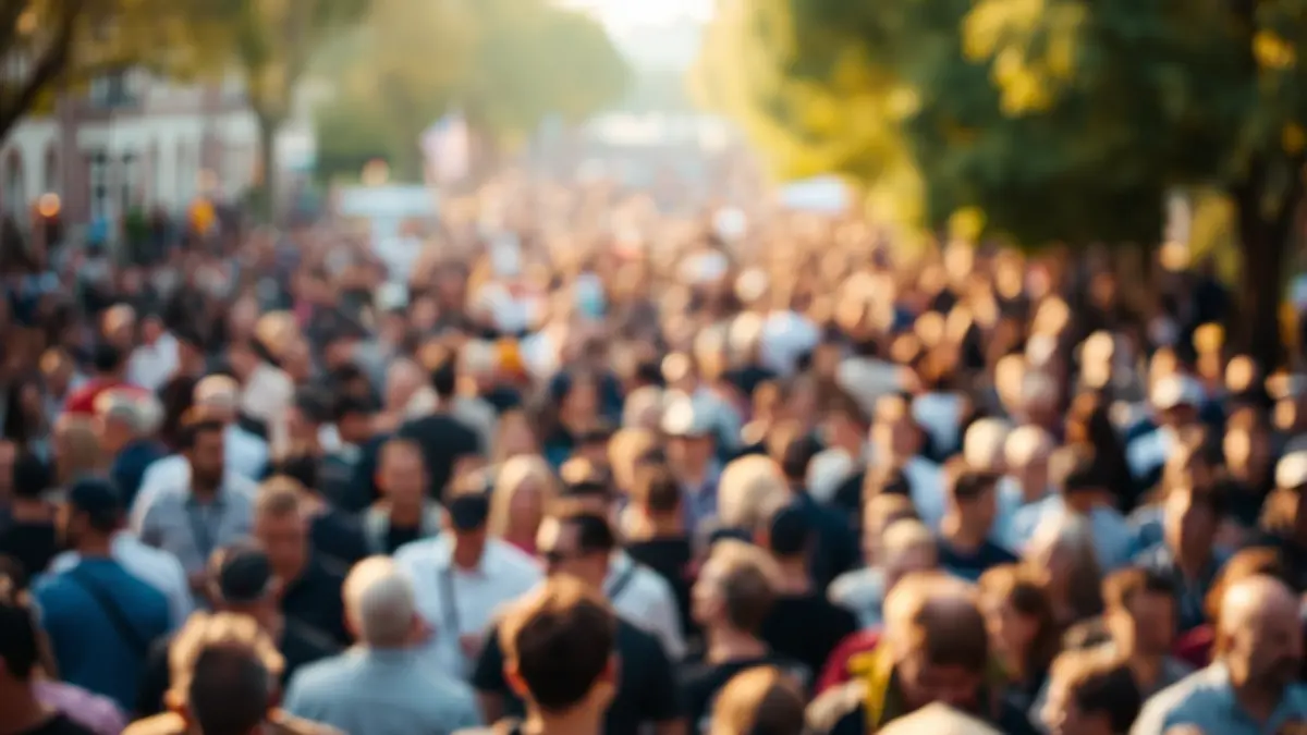Imagen genérica de una multitud de personas en un evento público.