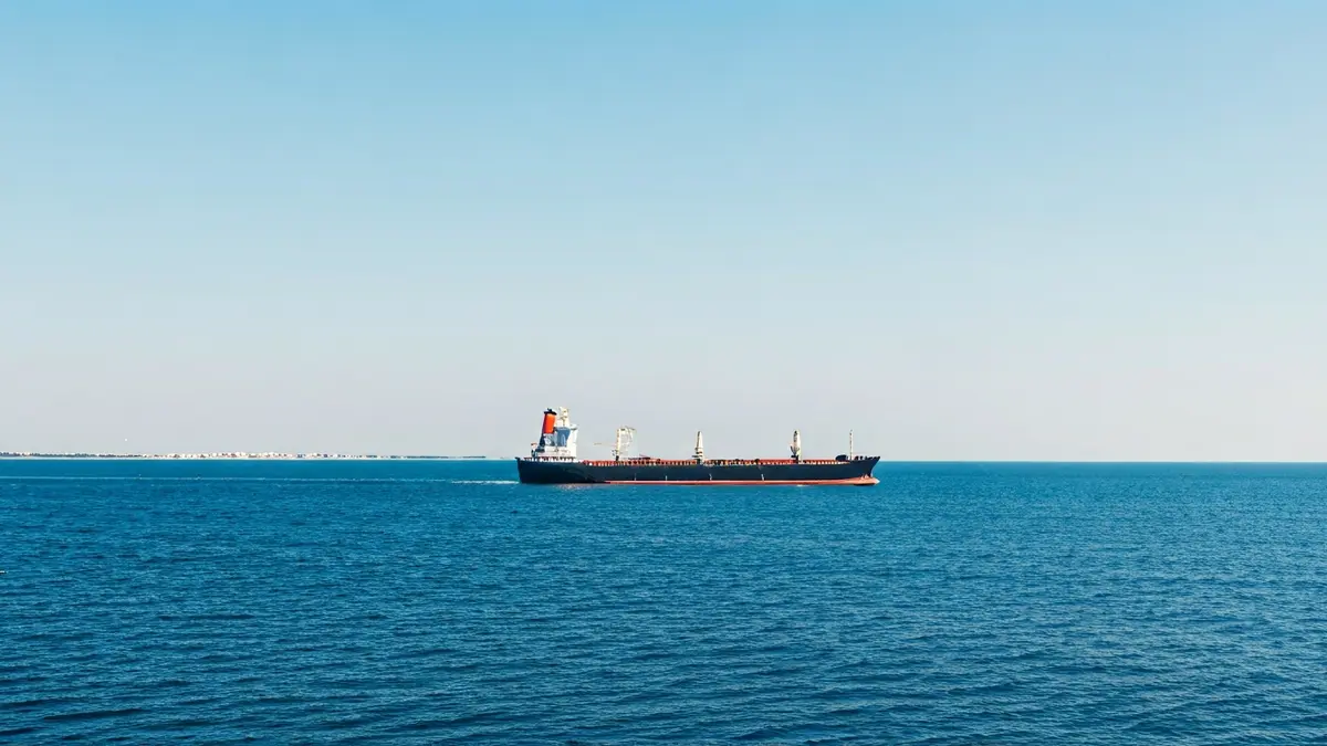 Generic image of a cargo ship sailing at sea.