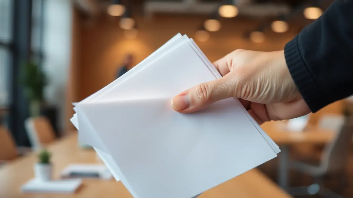 Imagen genérica de documentos oficiales en una oficina.