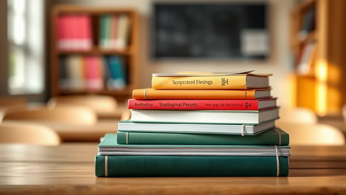 Generic image of study materials, such as books and notebooks, on a desk.