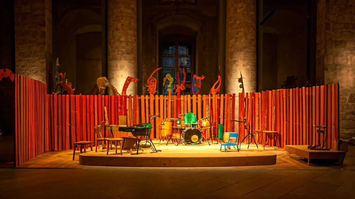 Children's concert stage in an archaeological museum