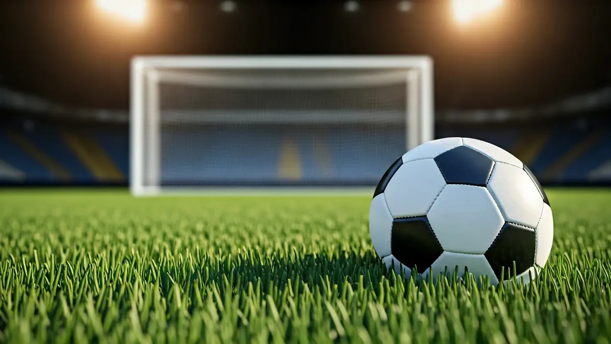 Imagen genérica de un balón de fútbol sobre el césped de un estadio.