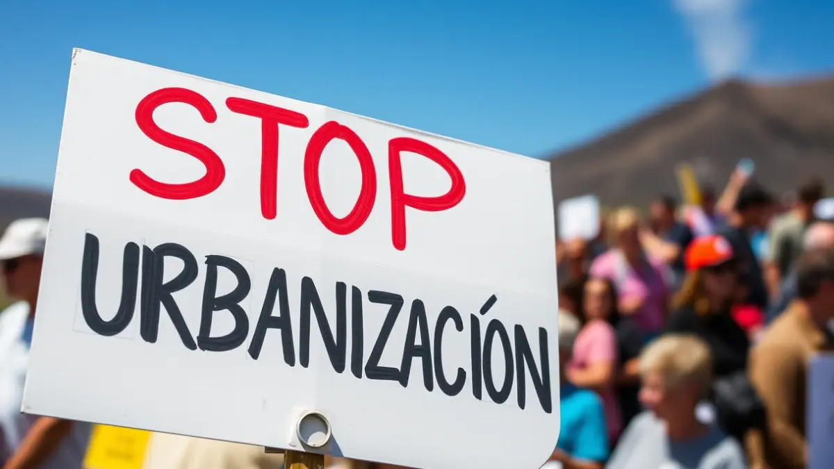 Imagen genérica de una manifestación con pancartas de protesta.