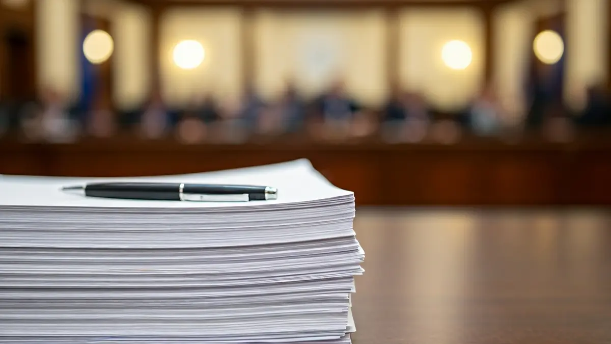 Generic image of official documents and a pen, symbolizing bureaucratic procedures.