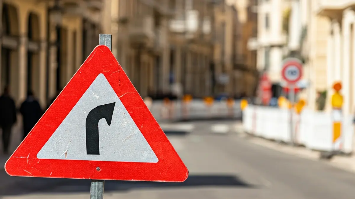 Generic image of a street closed for construction work.