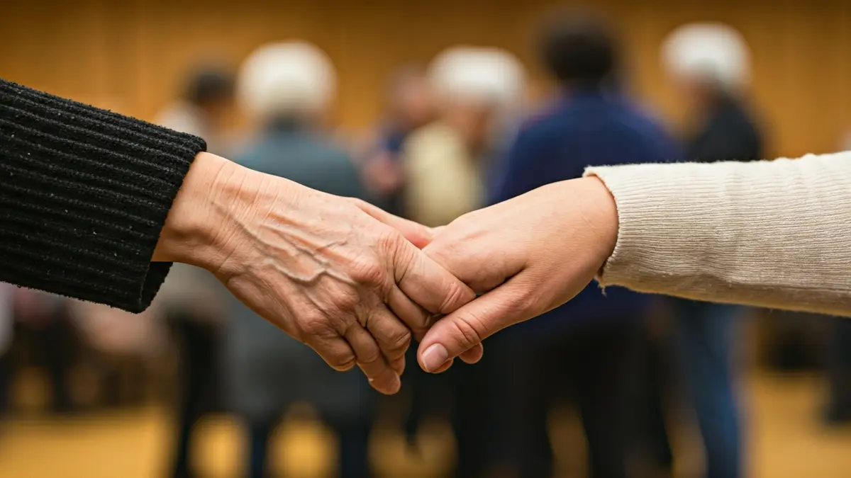 Imagen genérica de manos de personas mayores y jóvenes entrelazadas, simbolizando apoyo y comunidad.