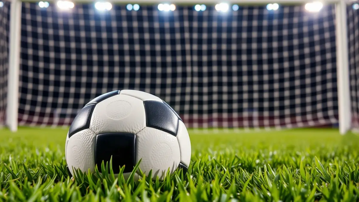 Imagen genérica de un balón de fútbol en el césped de un estadio.