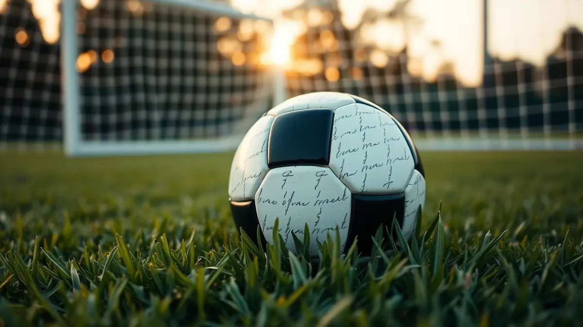 Generic image of a soccer ball on a field.