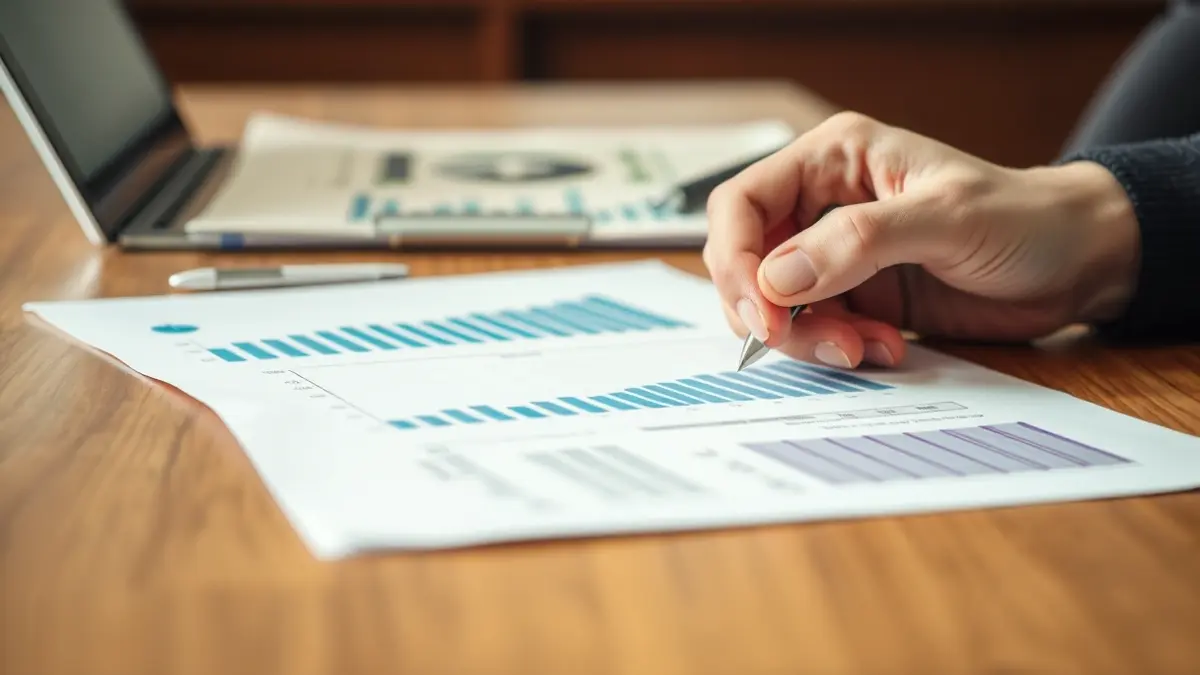 Generic image of a hand with a pen over financial documents, symbolizing fiscal policy.