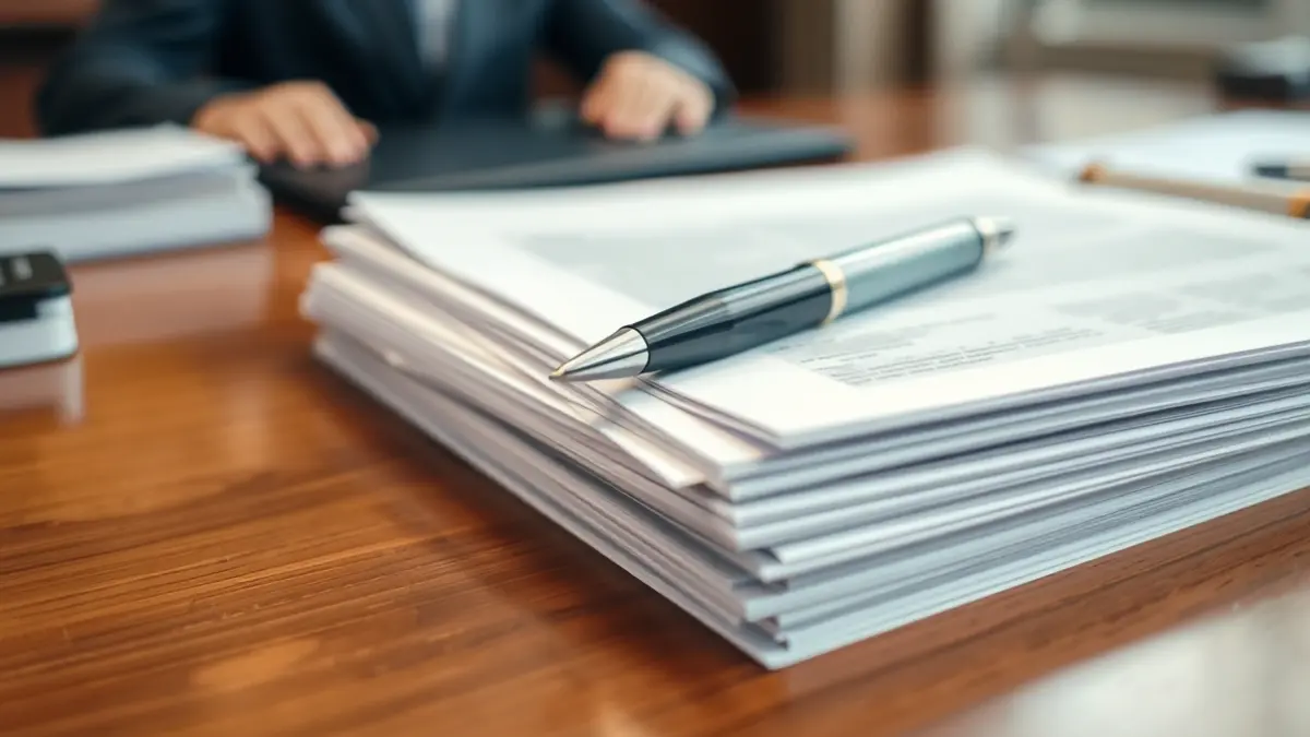 Imagen genérica de documentos oficiales, simbolizando un proceso administrativo o examen.