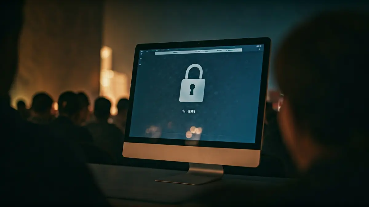 Generic image of a computer screen showing a fraudulent website, symbolizing an online scam.