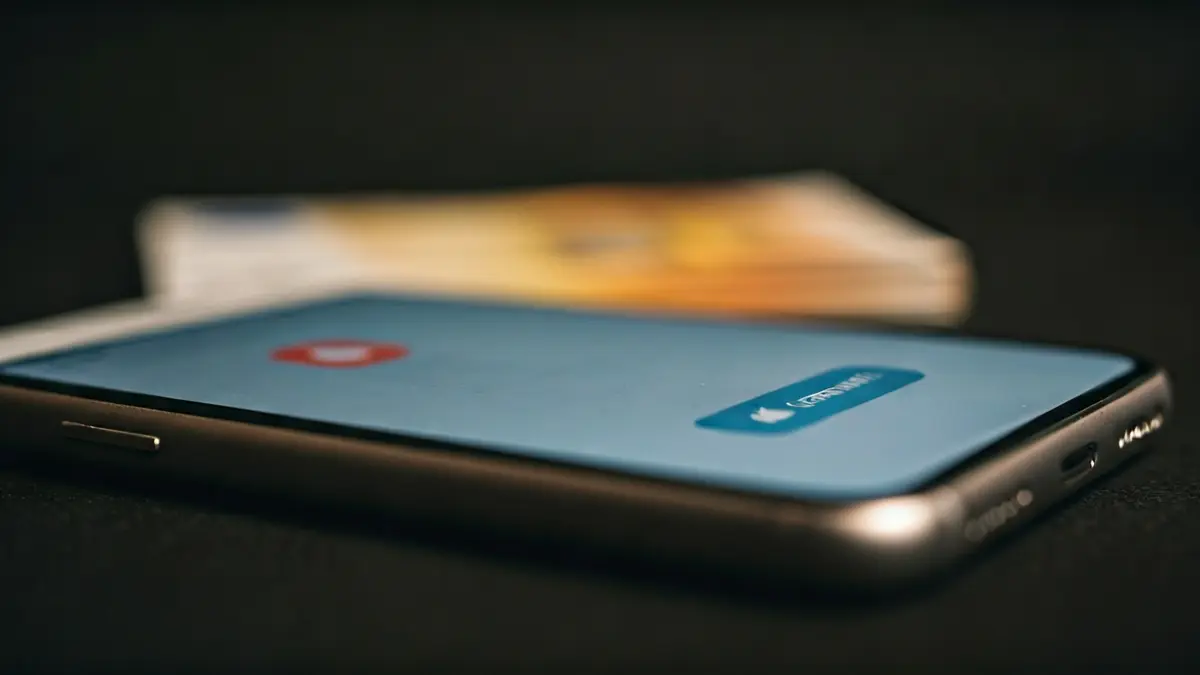 Imagen genérica de una pantalla de móvil con redes sociales y billetes de euro, simbolizando estafas online.