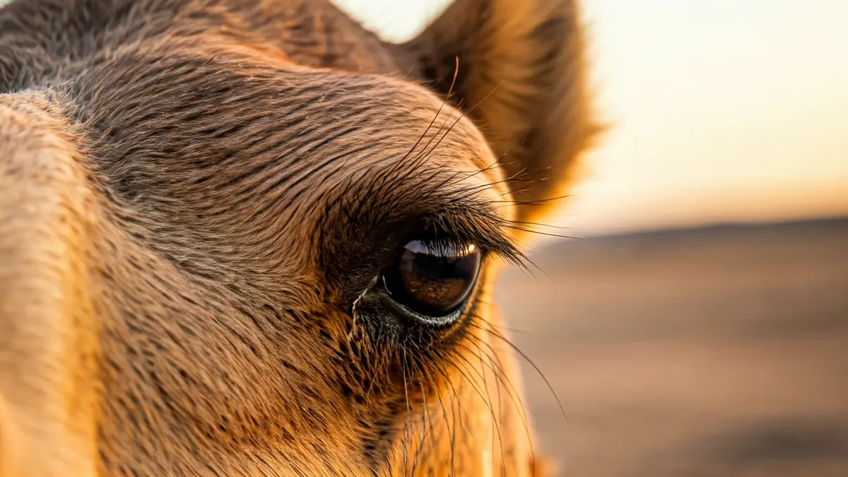Imagen de un ojo de camello, simbolizando la belleza y la cultura canaria.