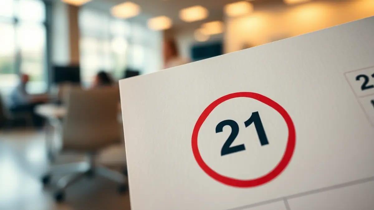 Generic image of a calendar with a marked day, symbolizing work absenteeism.