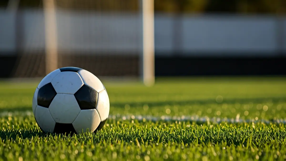 Imagen genérica de un balón de fútbol en el césped de un campo.