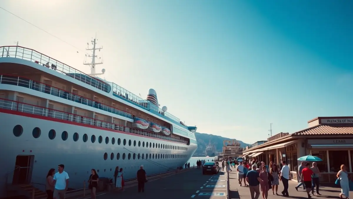 Imagen de un crucero en el puerto de Santa Cruz de Tenerife.
