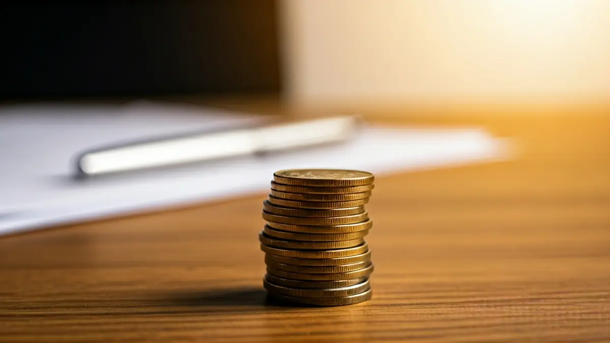 Generic image of money and documents, representing unpaid debt.