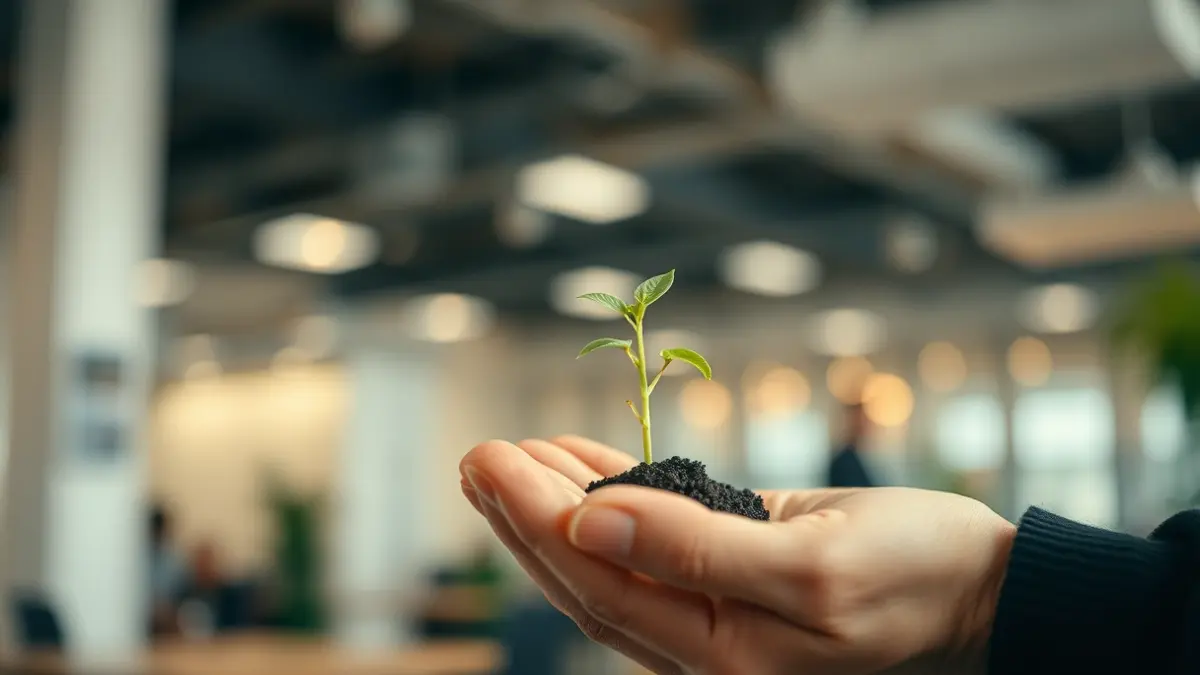 Generic image of hands holding a plant, symbolizing well-being and personal growth.