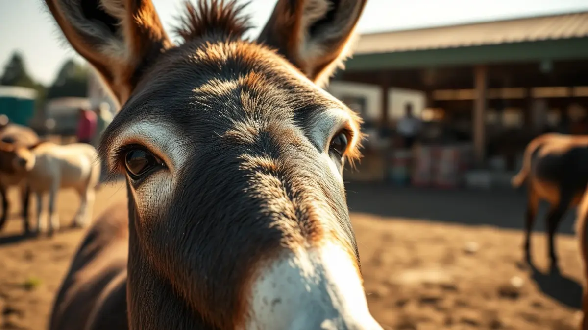 Imagen de un burro majorero, raza autóctona de Fuerteventura.