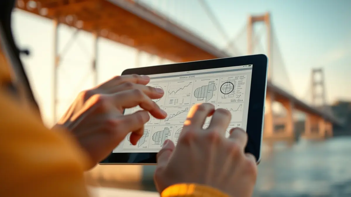 Imagen genérica de una tableta mostrando datos técnicos de una infraestructura.