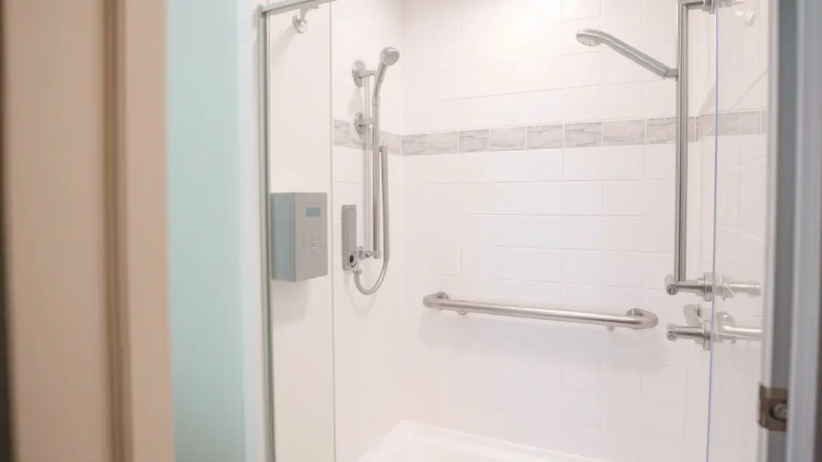 Generic image of an adapted bathroom for people with reduced mobility.