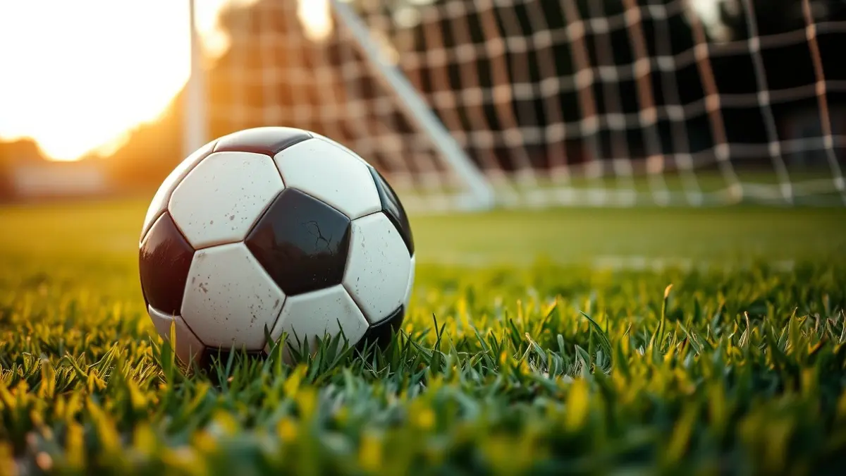 Imagen genérica de un balón de fútbol en el césped de un estadio.