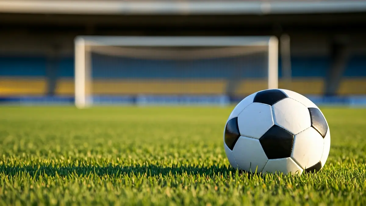 Imagen genérica de un balón de fútbol en el césped de un estadio.