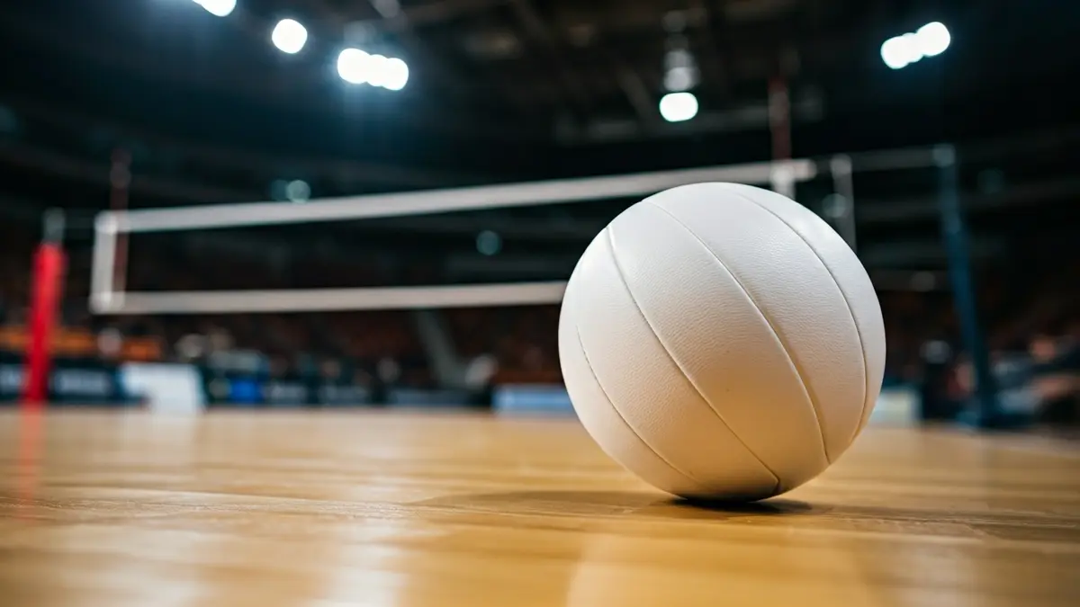 Imagen genérica de un balón de voleibol en una cancha.