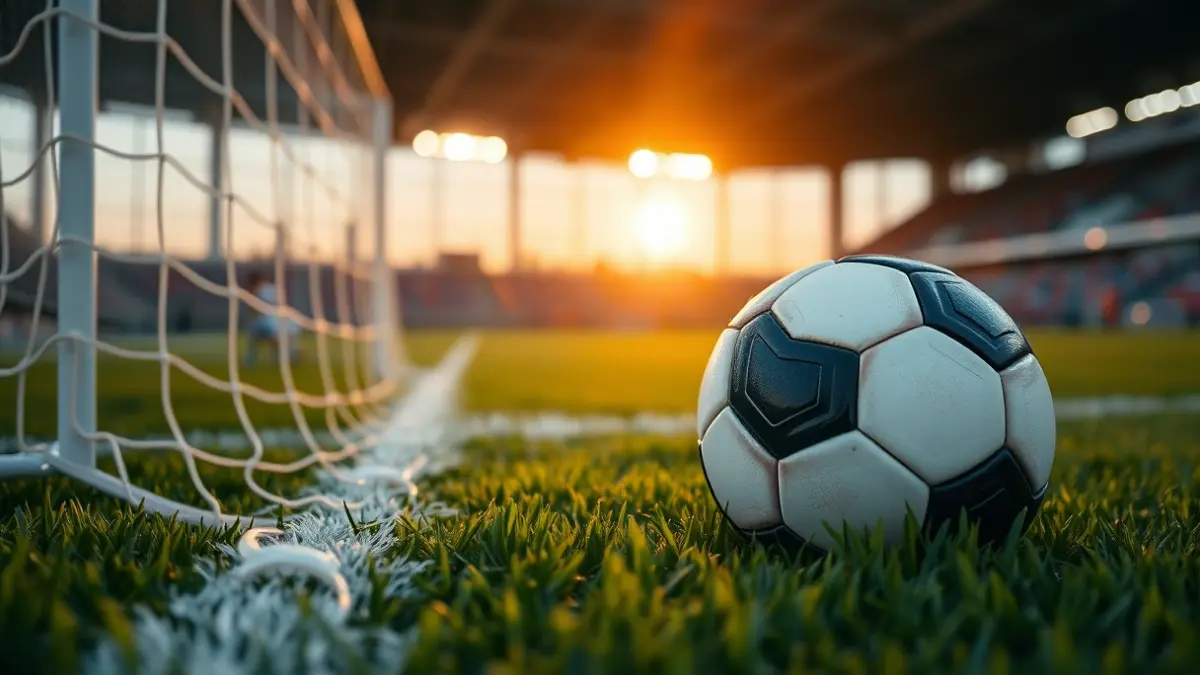 Imagen genérica de un balón de fútbol en el césped de un estadio.