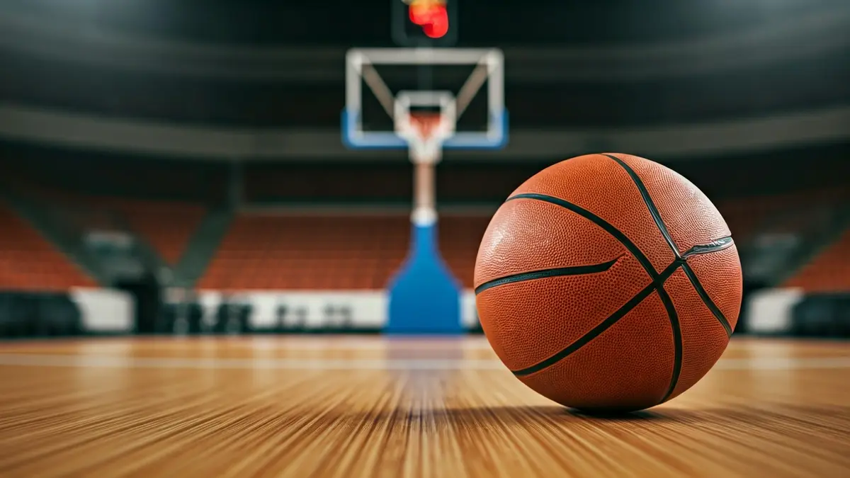 Imagen genérica de un balón de baloncesto en una cancha.