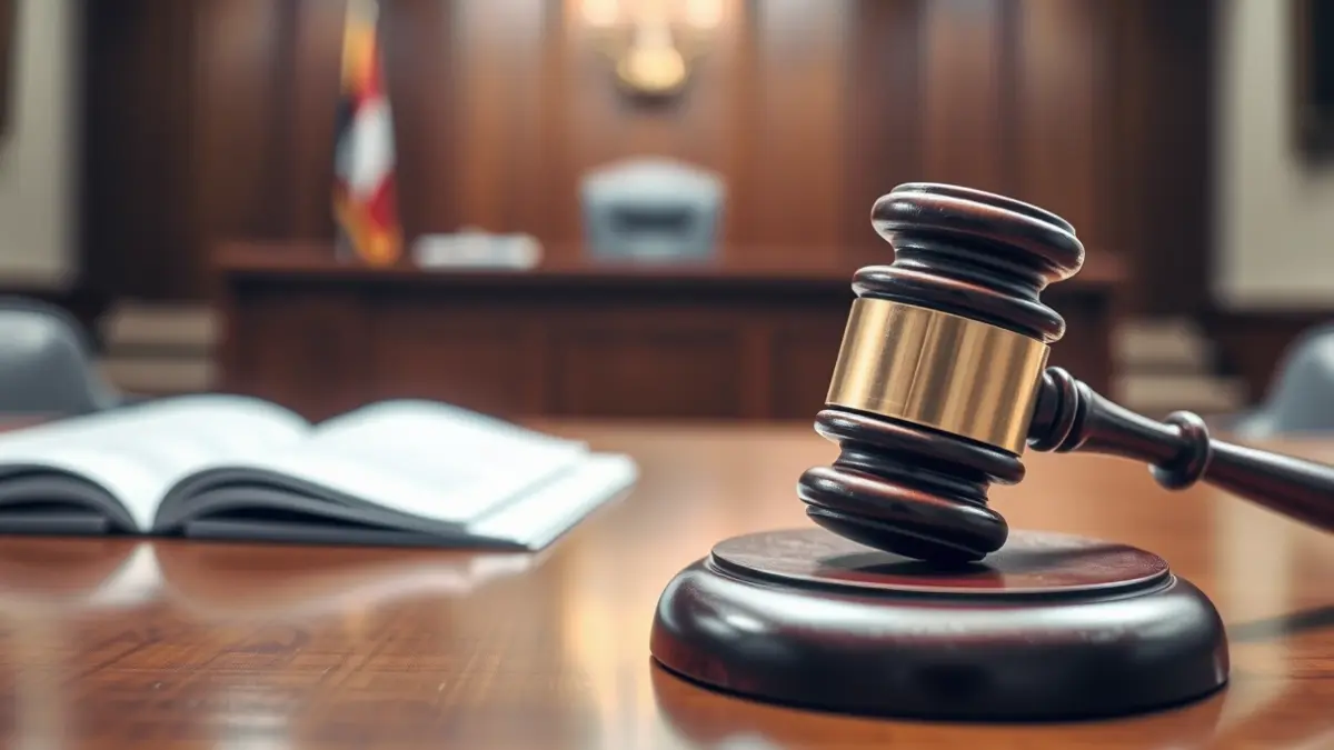 Generic image of a judge's gavel on a desk, symbolizing justice.