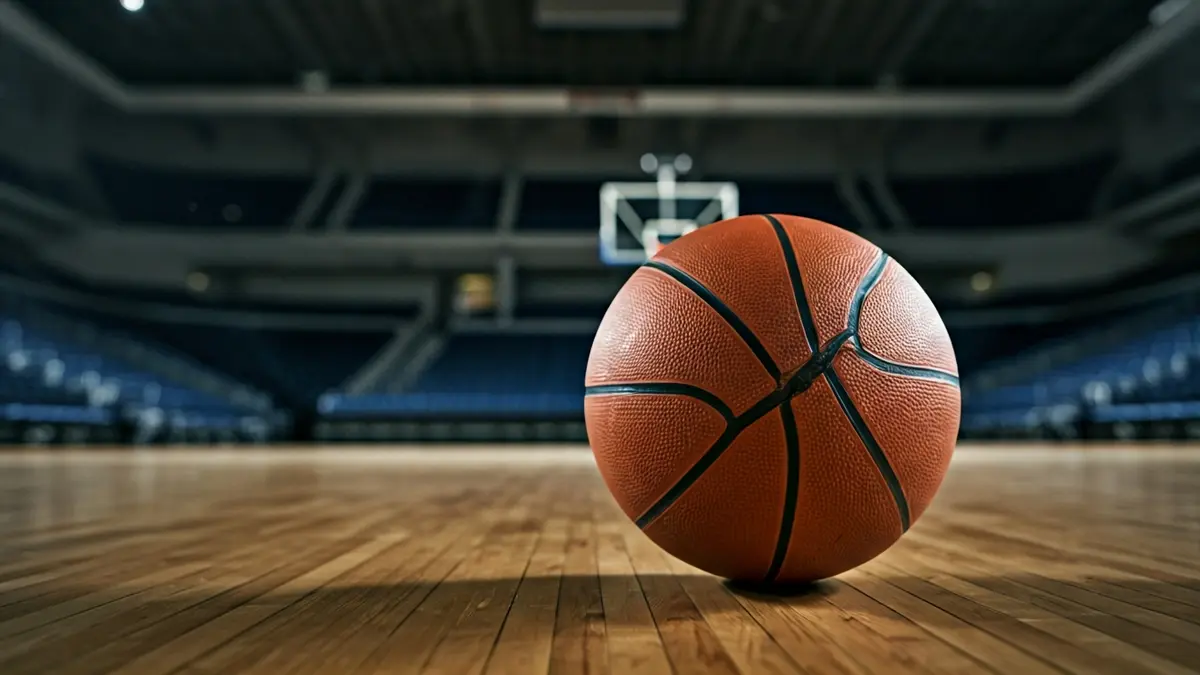 Imagen genérica de un balón de baloncesto en una cancha.