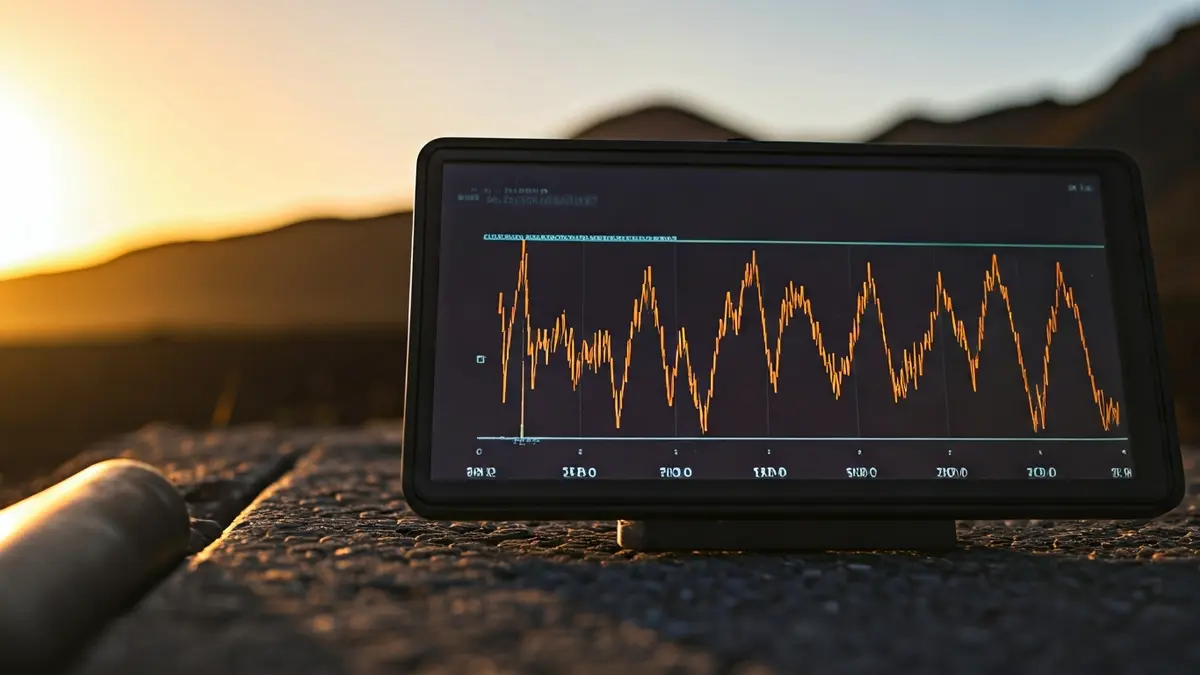 Generic image of a seismograph recording low-magnitude seismic activity.