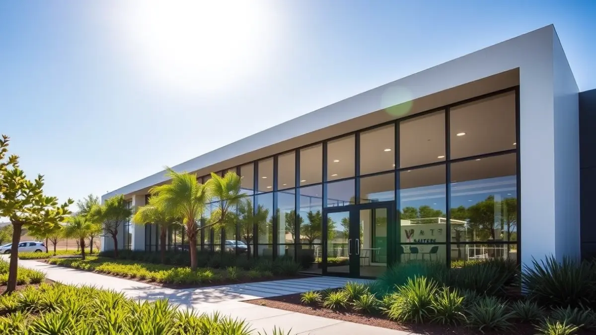 Image of a modern and sustainable visitor center.