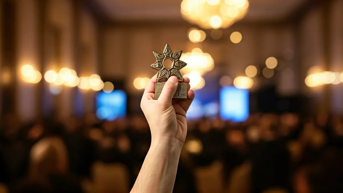Imagen genérica de una mano sosteniendo un premio, simbolizando el reconocimiento.