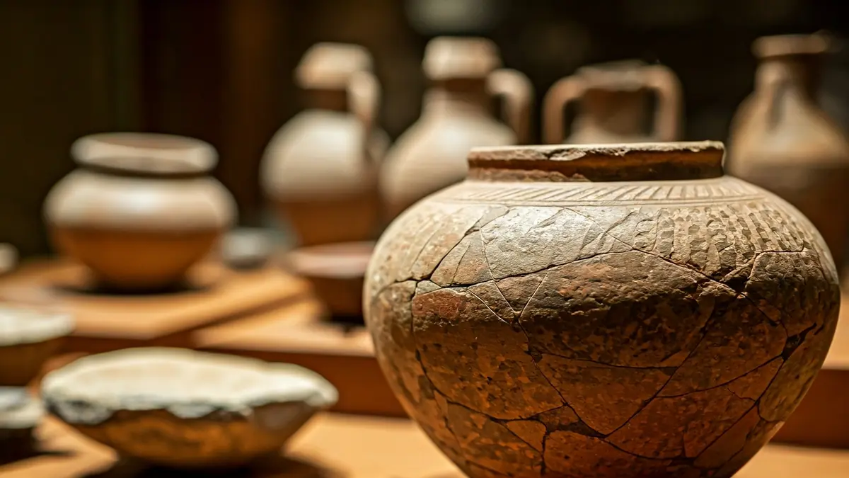 Imagen genérica de restos arqueológicos en una vitrina de museo.